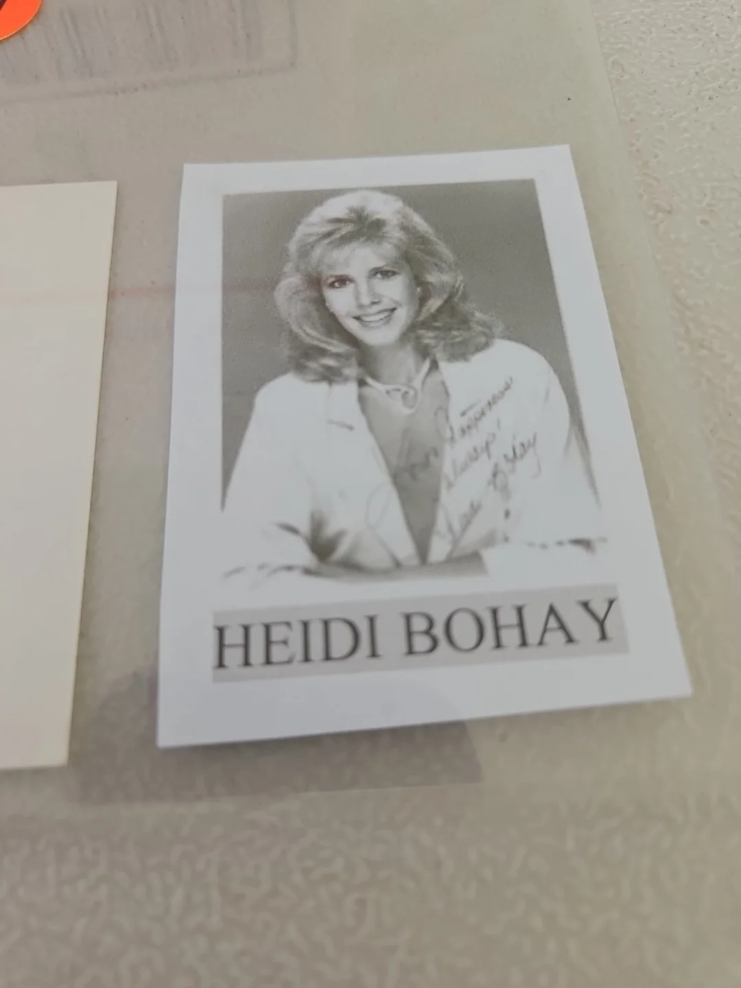 heidi bohay — Heidi Bohay Signed 3x5 Index Card. Tv Actress / Hostess/ Presenter, image 3