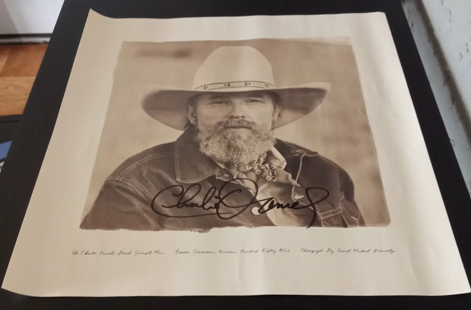 Charlie Daniels Signed Autographed RARE Poster By David Michael Kennedy, image 2