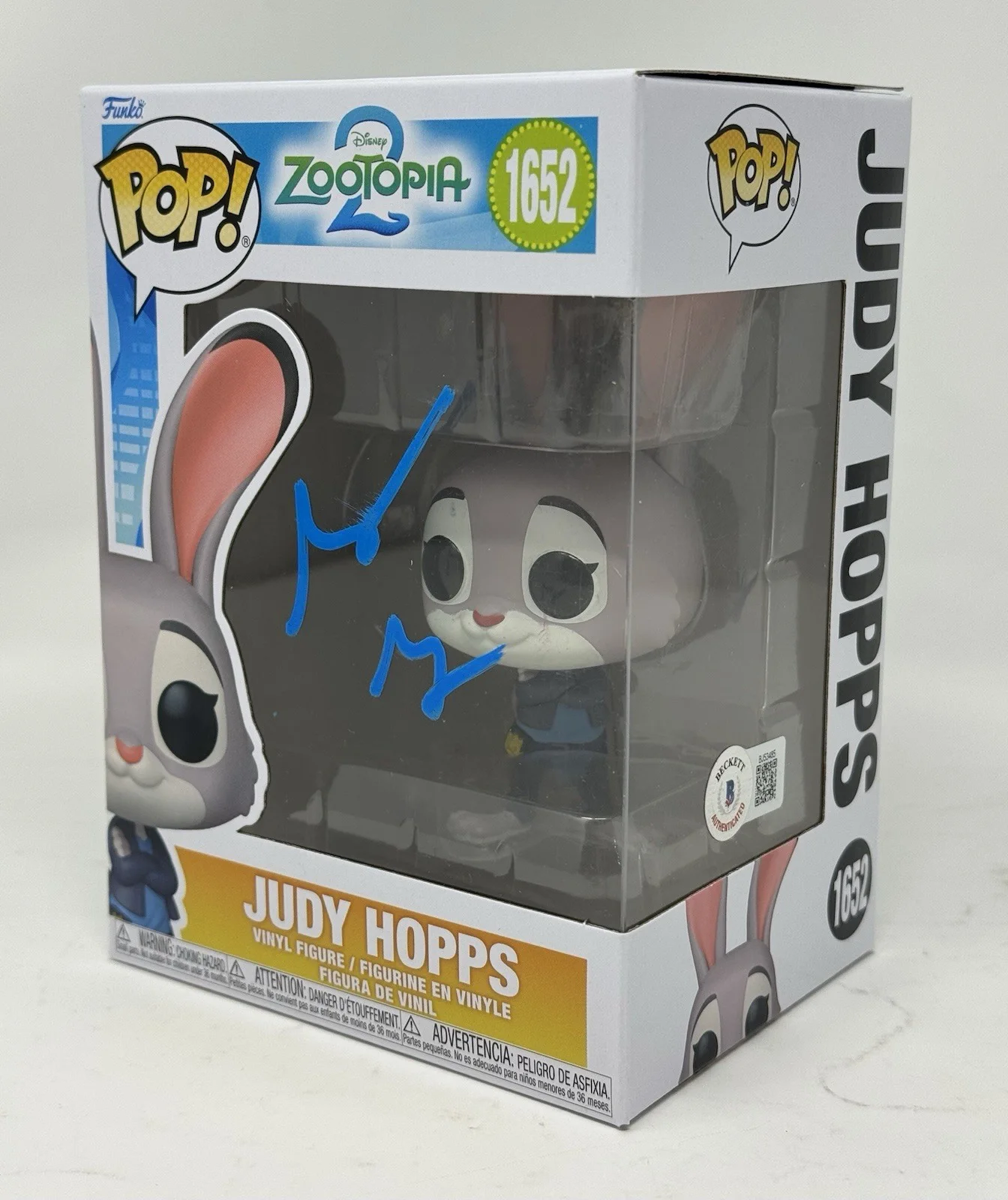 Ginnifer Goodwin — Ginnifer Goodwin Signed Judy Hopps Funko Pop #1652 Zootopia 2 Autograph BAS COA, изображение 2