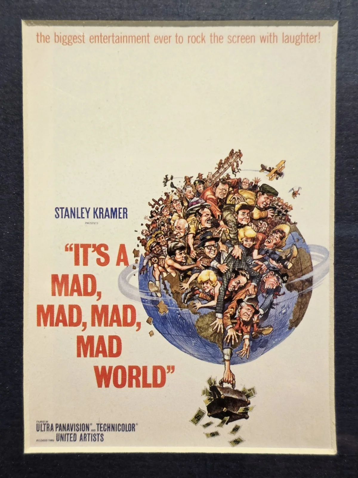 Jonathan Winters — IT'S A MAD MAD MAD MAD WORLD framed movie collage SIGNED 1963, изображение 4