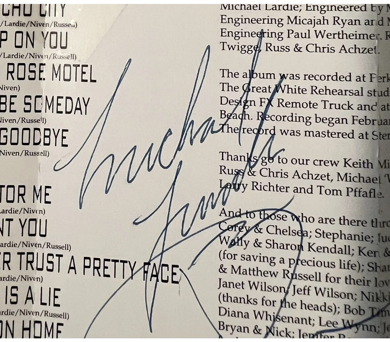 Great White Signed All X4 Members W/COA Autograph, image 5