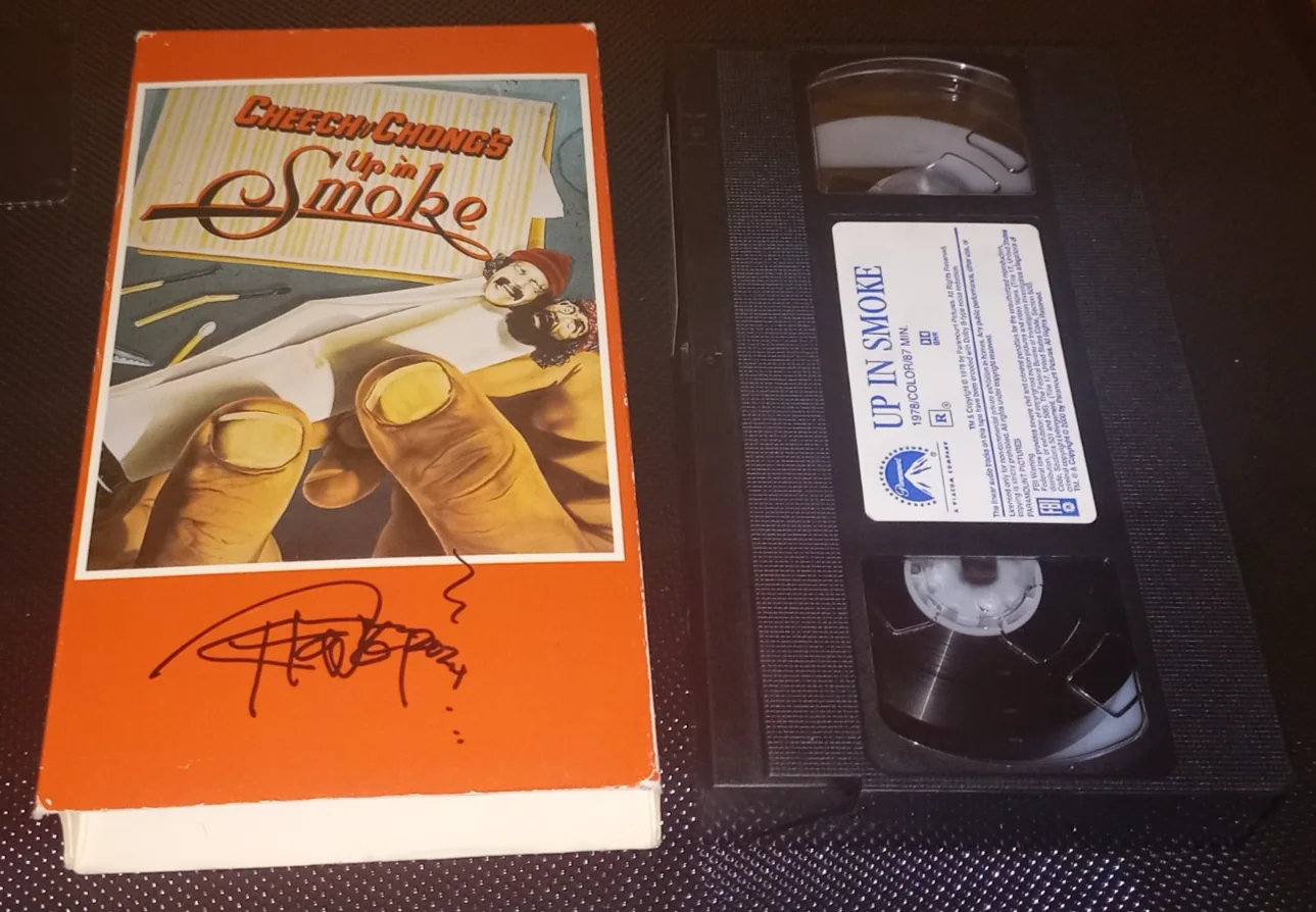 Tommy Chong — Tommy Chong Authentic Autographed Signed Up in Smoke VHS Box Cassette, image 2