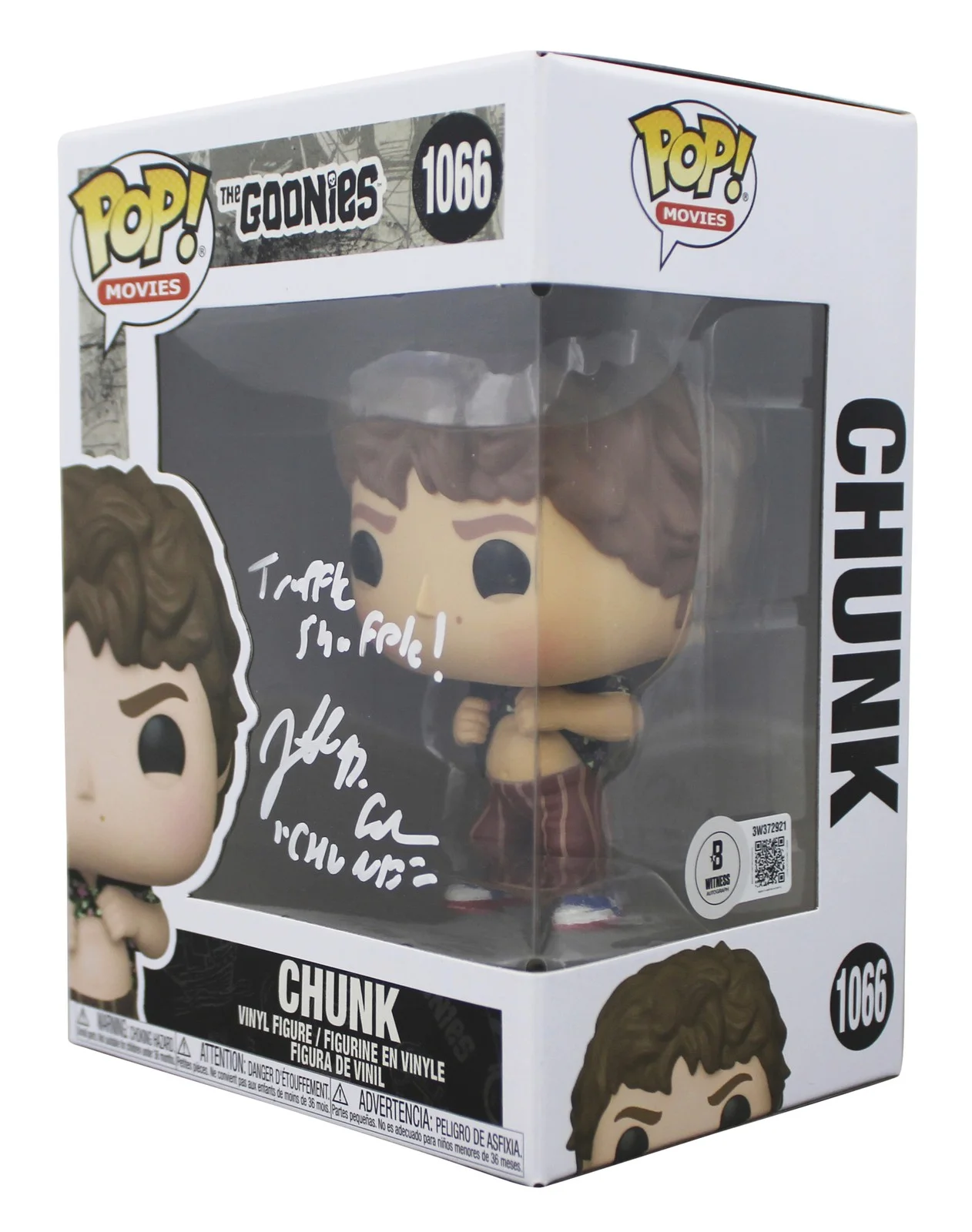 Jeff Cohen — Jeff Cohen The Goonies "2x Insc" Signed Chunk #1066 Funko Pop Vinyl Figure BAS W, image 2