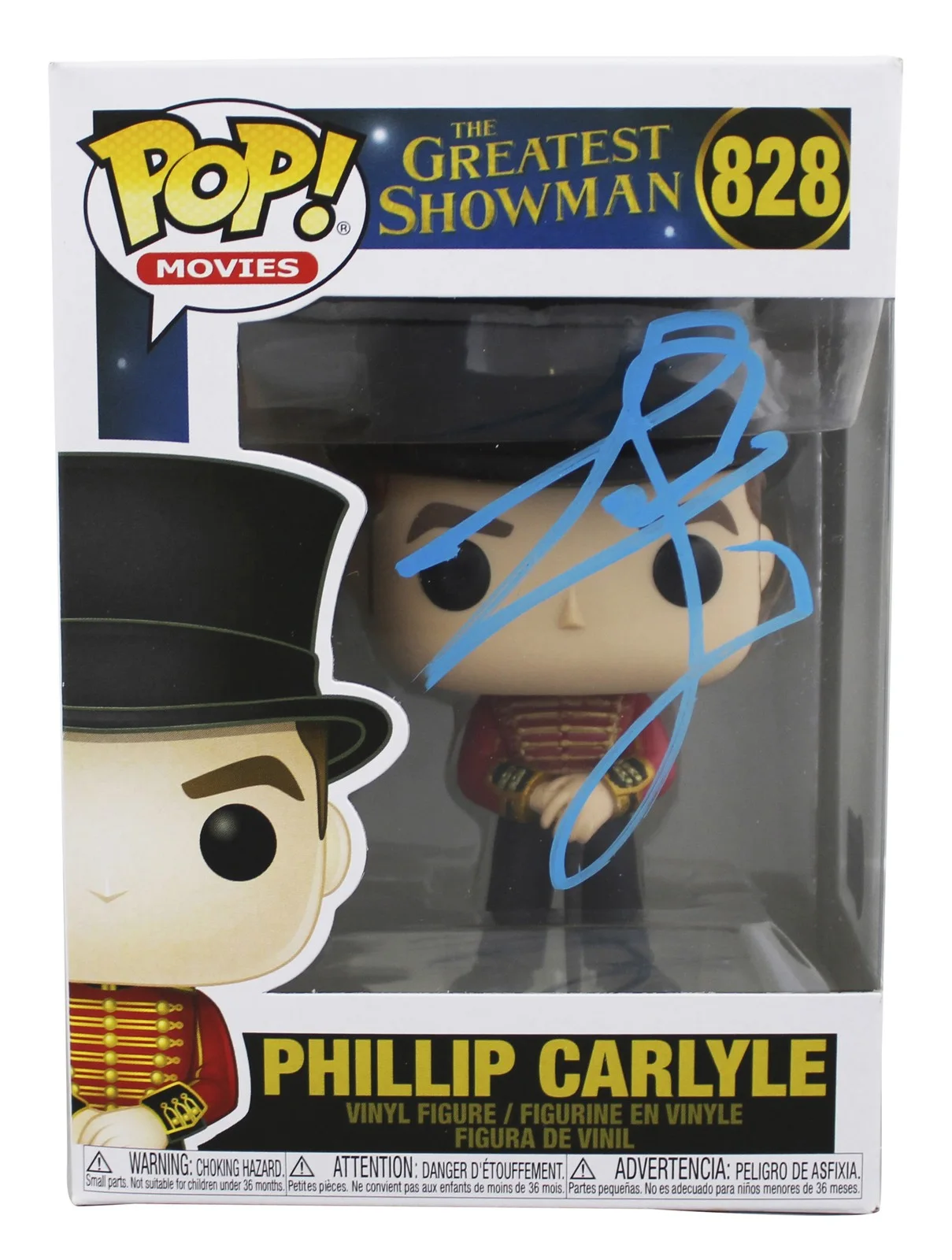 Zac Efron — Zac Efron The Greatest Showman Signed #828 Funko Pop Vinyl Figure BAS #BL274684