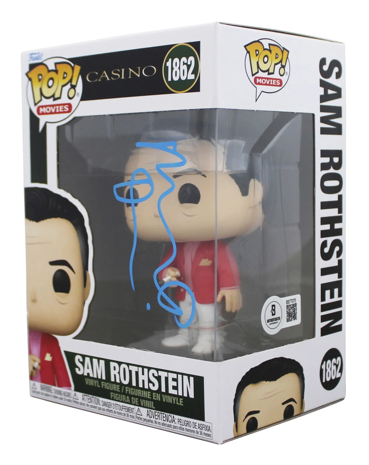 Robert De Niro — Robert De Niro Casino Signed Sam Rothstein #1862 Funko Pop Figure BAS #BS77075, изображение 2