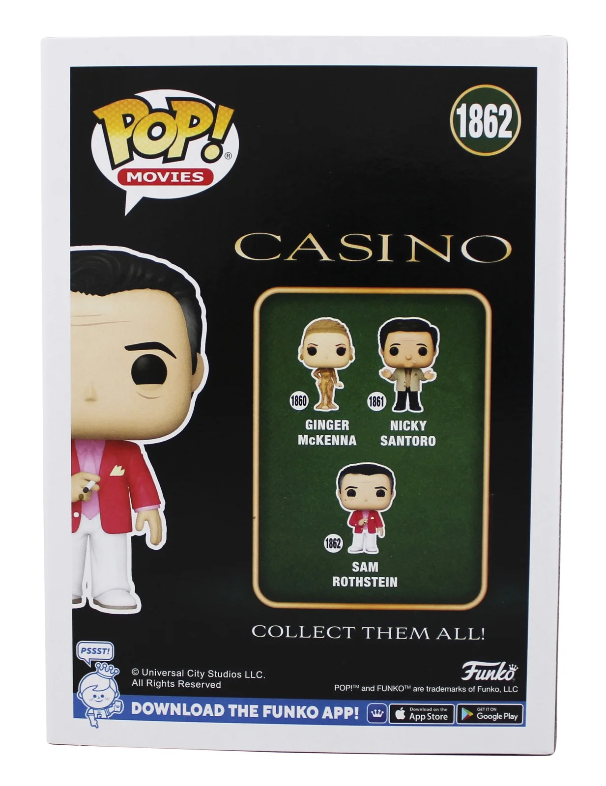 Robert De Niro — Robert De Niro Casino Signed Sam Rothstein #1862 Funko Pop Figure BAS #BS77075, изображение 4