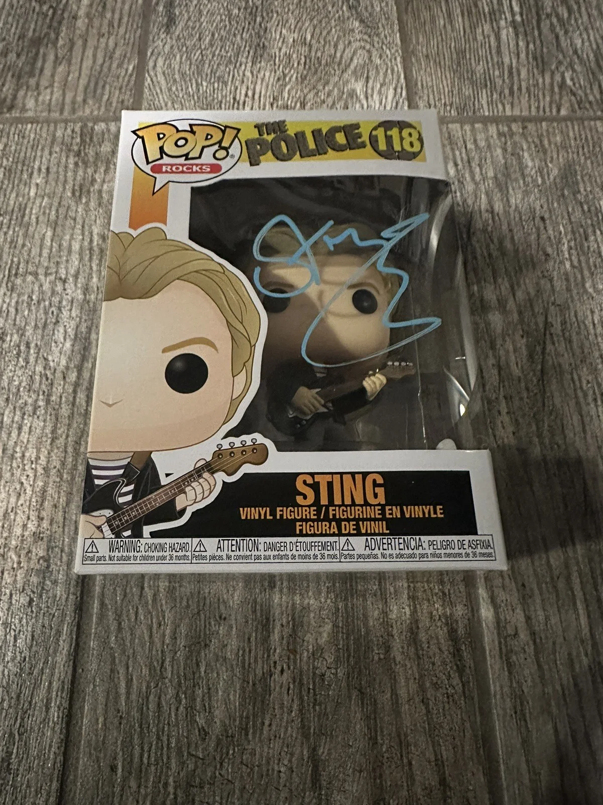 STING SIGNED SIGNED THE POLICE FUNKO POP JSA COA AUTOGRAPHED AUTO BAND SINGER, изображение 2
