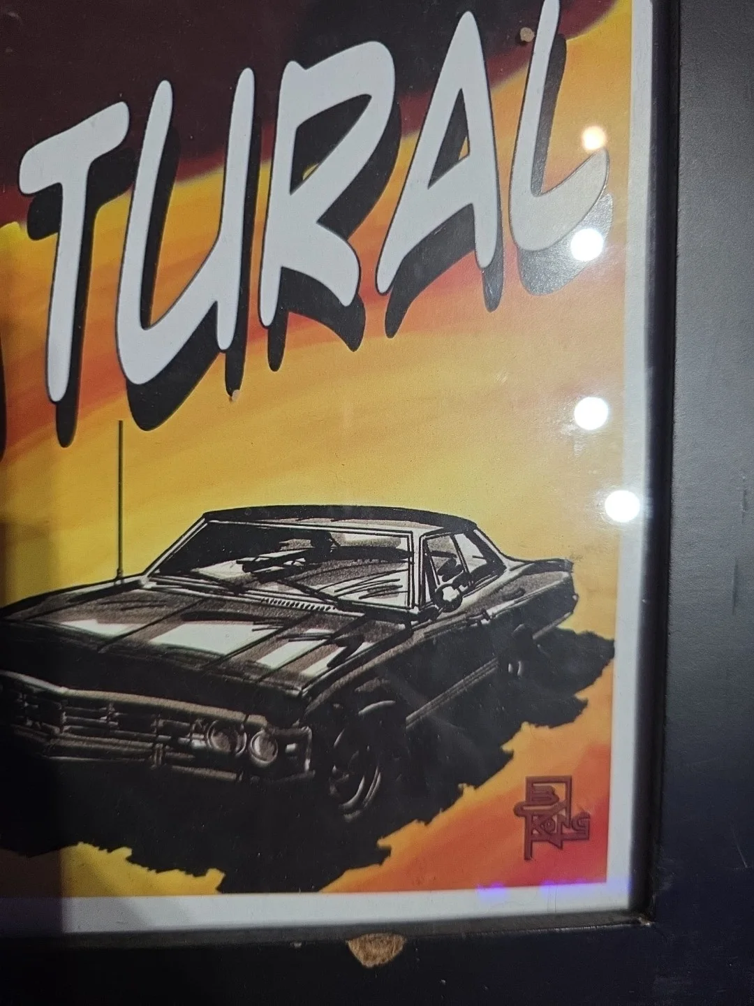 Brian Kong Signed Art Work Framed Supernatural Baltimore Comiccon 2009, изображение 3