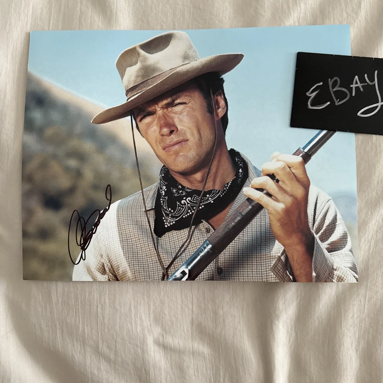 Clint Eastwood Western 11x14 Photo SIGNED JSA COA Autograph Certified Authentic, image 2