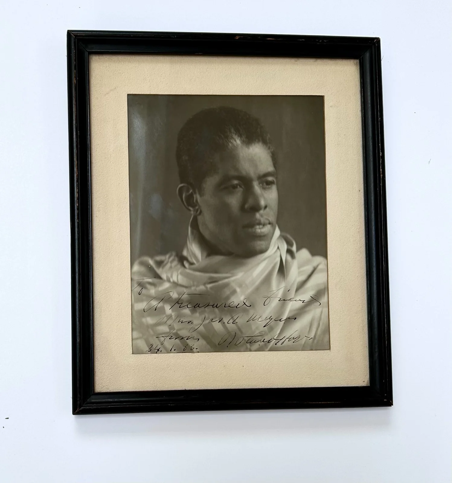 Roland Hayes — Roland Hayes 1935 Signed Photograph African American Tenor & Composer, image 2