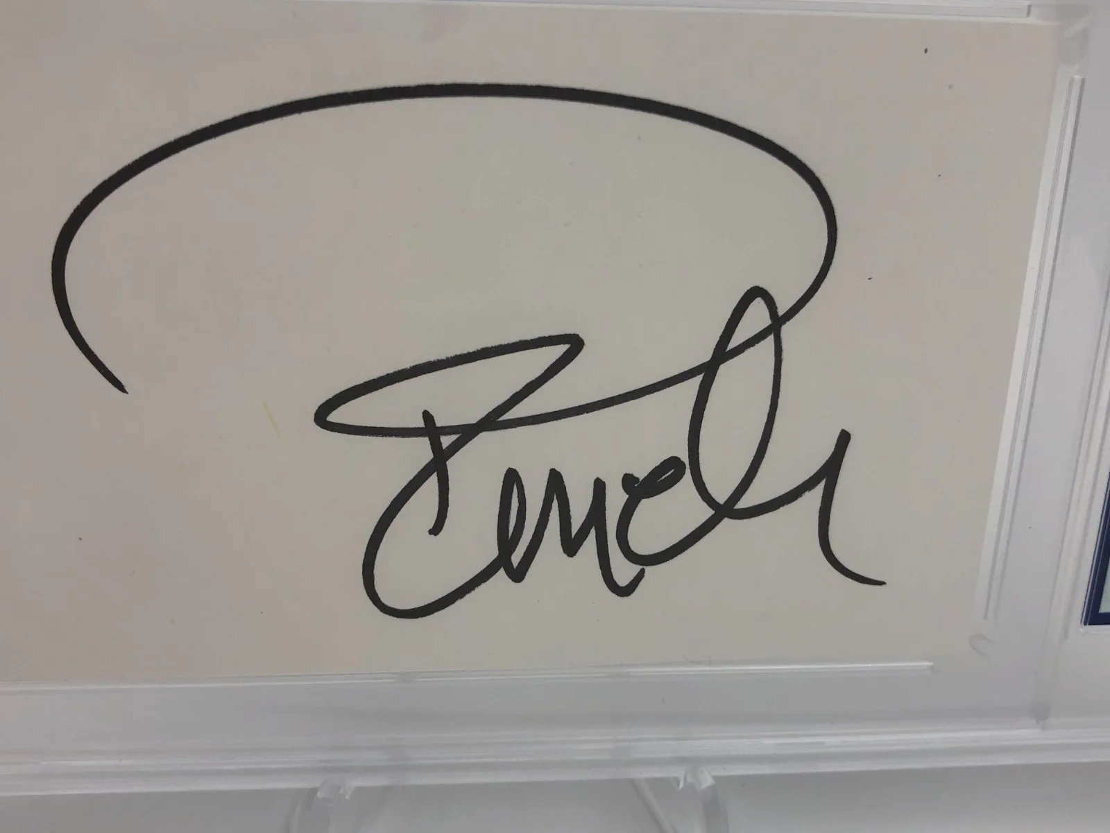 PAMELA ANDERSON — PAMELA ANDERSON AUTO Signed PSA AUTHENTIC Index Card Actress NAKED GUN BAYWATCH, image 2