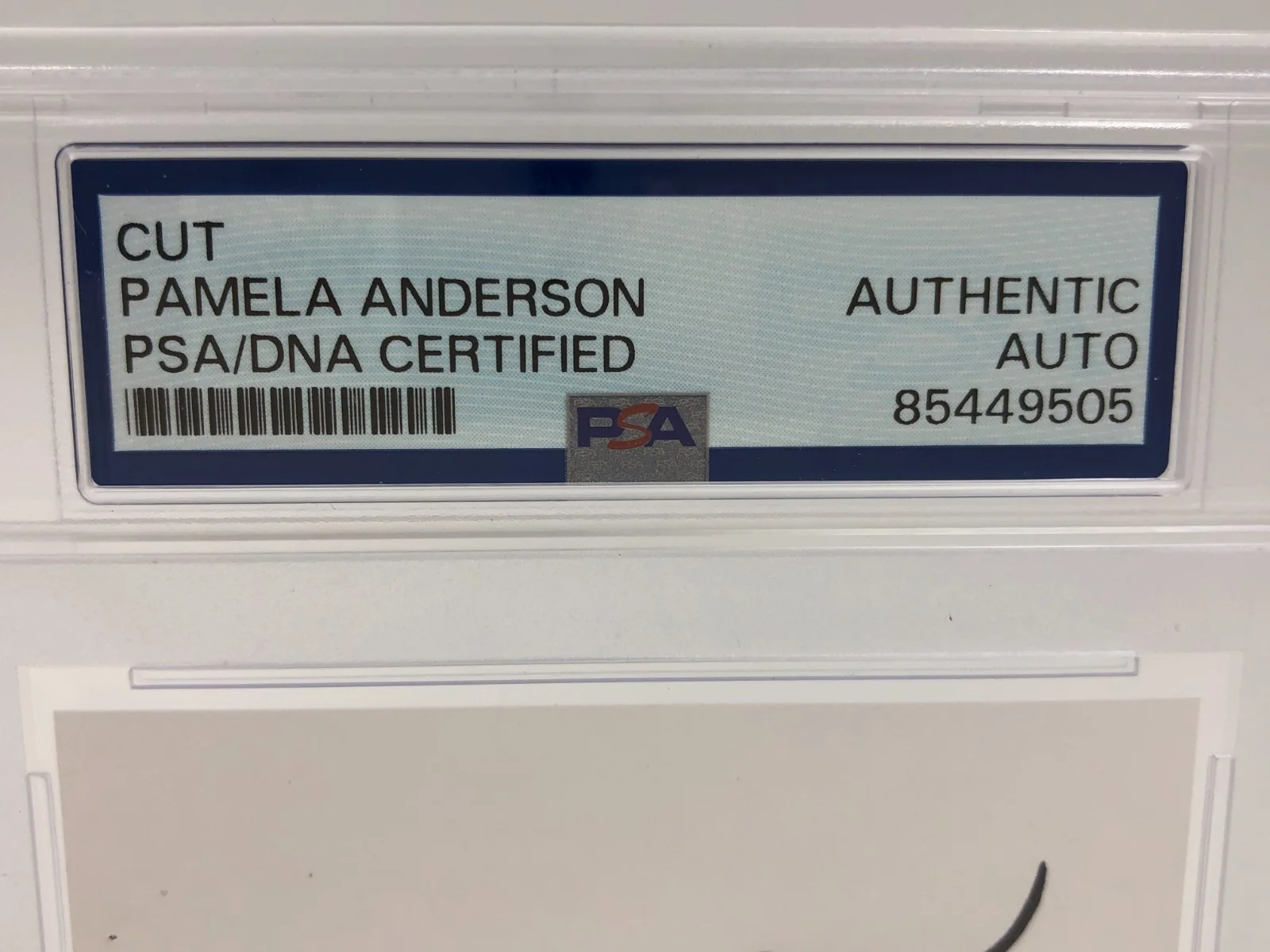 PAMELA ANDERSON — PAMELA ANDERSON AUTO Signed PSA AUTHENTIC Index Card Actress NAKED GUN BAYWATCH, image 3
