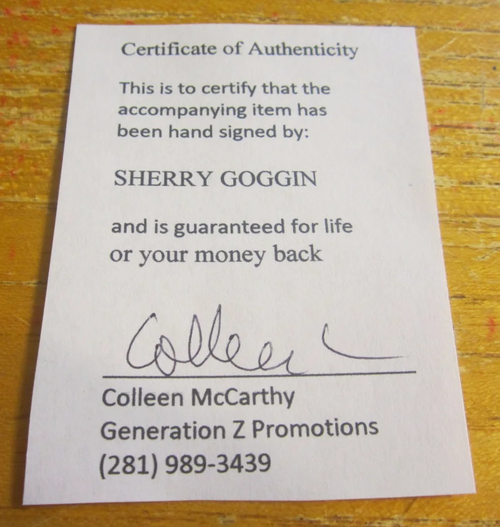 Sherry Goggin — Sherry Goggin Actress/Model Autographed 2X3.5 Business Card "Acapulco H.E.A.T.", изображение 3