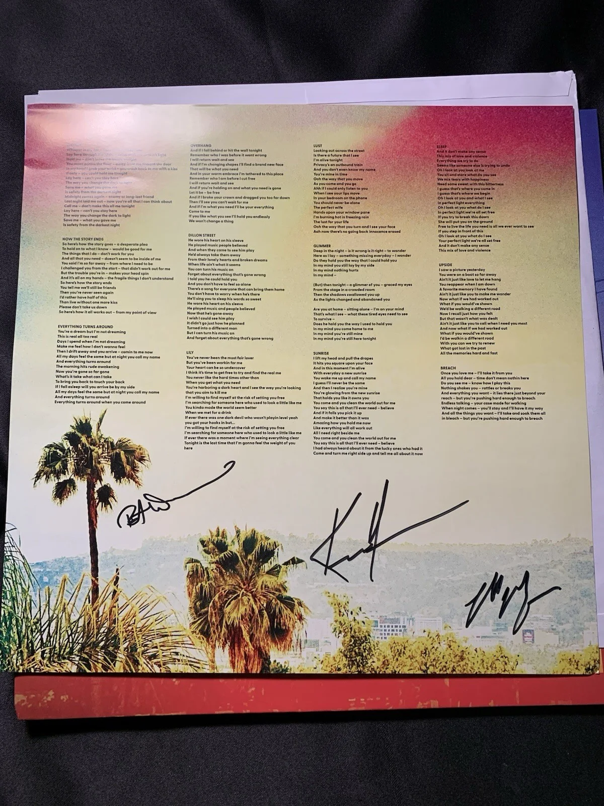Keanu Reeves Signed Dogstar Band Vinyl Record Sleeve Back Plus Other 2 Members, изображение 2