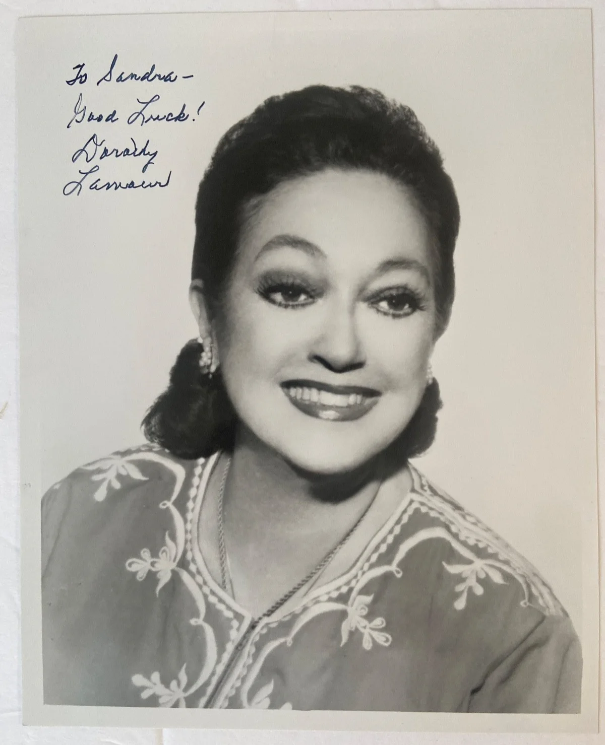 Dorothy Lamour-Actress- Signed & Inscribed 8"x10" B/W Photo, изображение 4