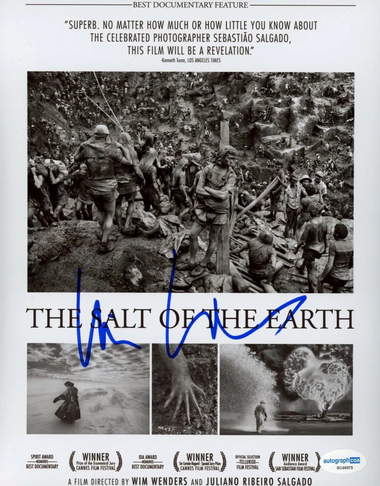 Wim Wenders — Wim Wenders signed "THE SALT OF THE EARTH" 8x10 Photo g EXCT PROOF Director ACOA, изображение 4