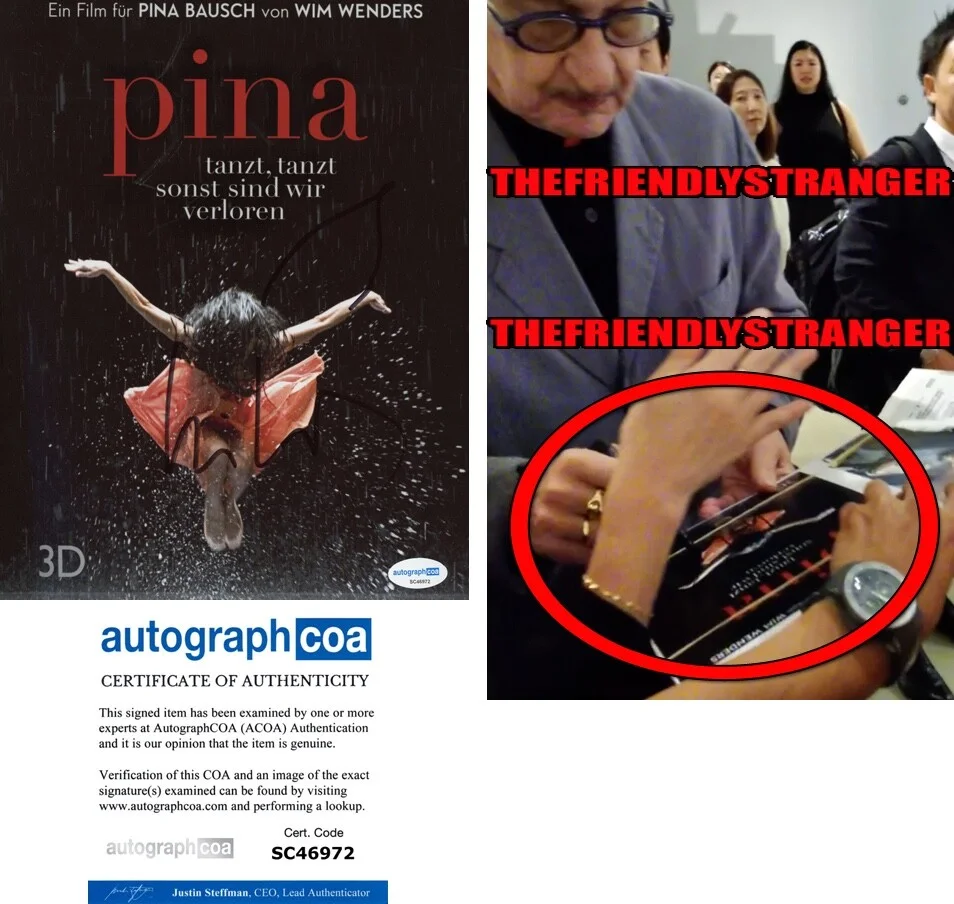 Wim Wenders — Wim Wenders signed "PINA" 8x10 Photo d Autographed EXACT PROOF Director ACOA COA