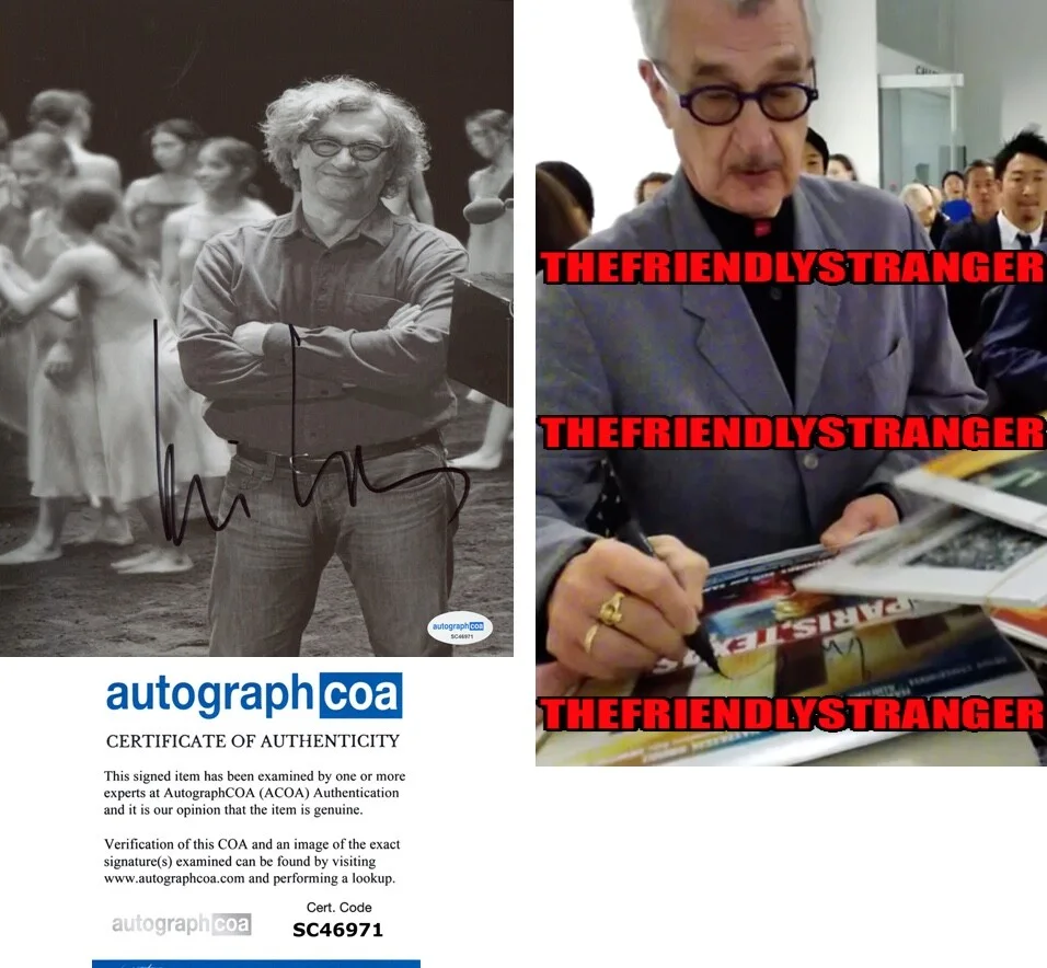 Wim Wenders — Wim Wenders signed 8x10 Photo c PROOF Perfect Days PARIS TEXAS Director ACOA COA