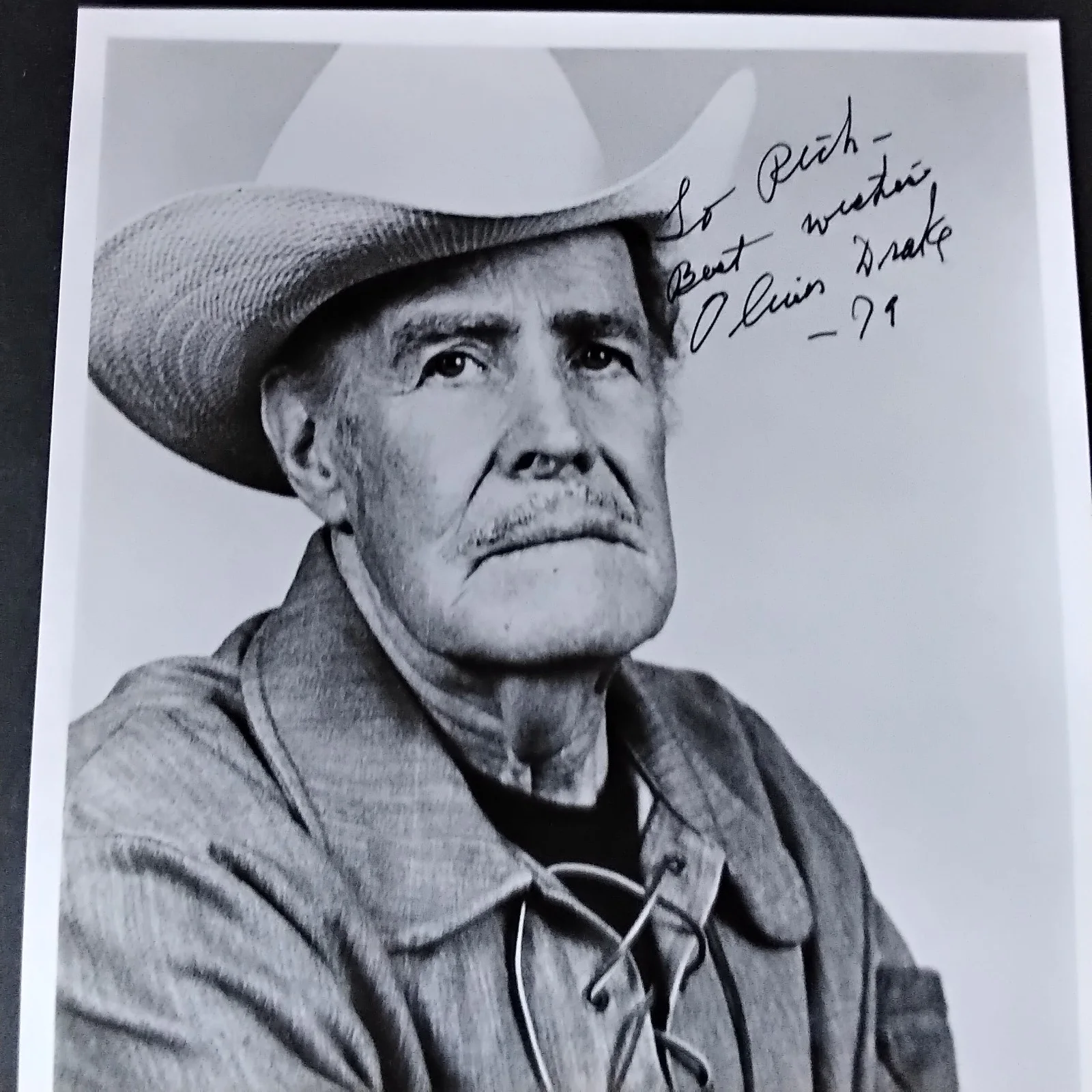 Oliver Drake SIGNED Photo Movie TV Director B Westerns Outlaw Treasure Lassie, изображение 2