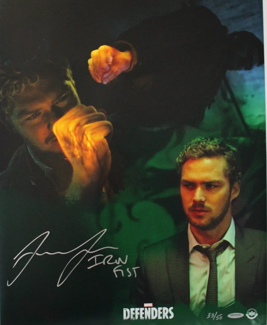 Finn Jones — Finn Jones Signed 16x20 “Iron Fist” Photo 33/50 Upper Deck LE Autograph