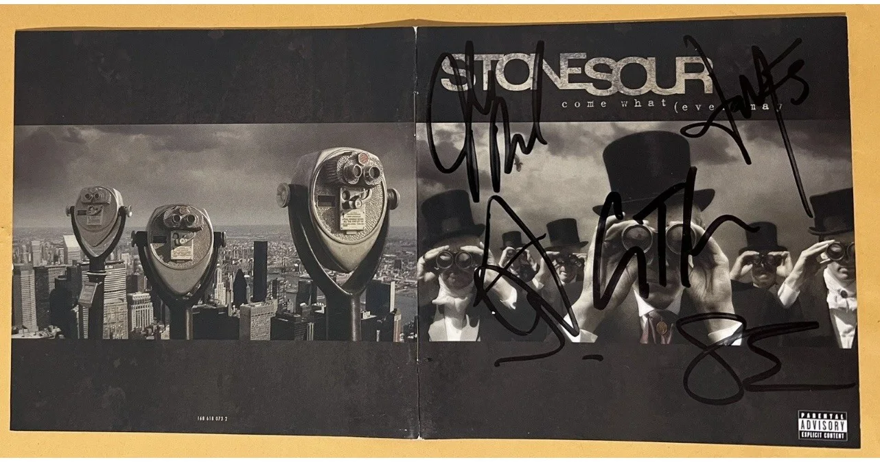 Stone Sour Signed All 5 Members Corey Taylor Slipknot Autographed CD Booklet, изображение 2