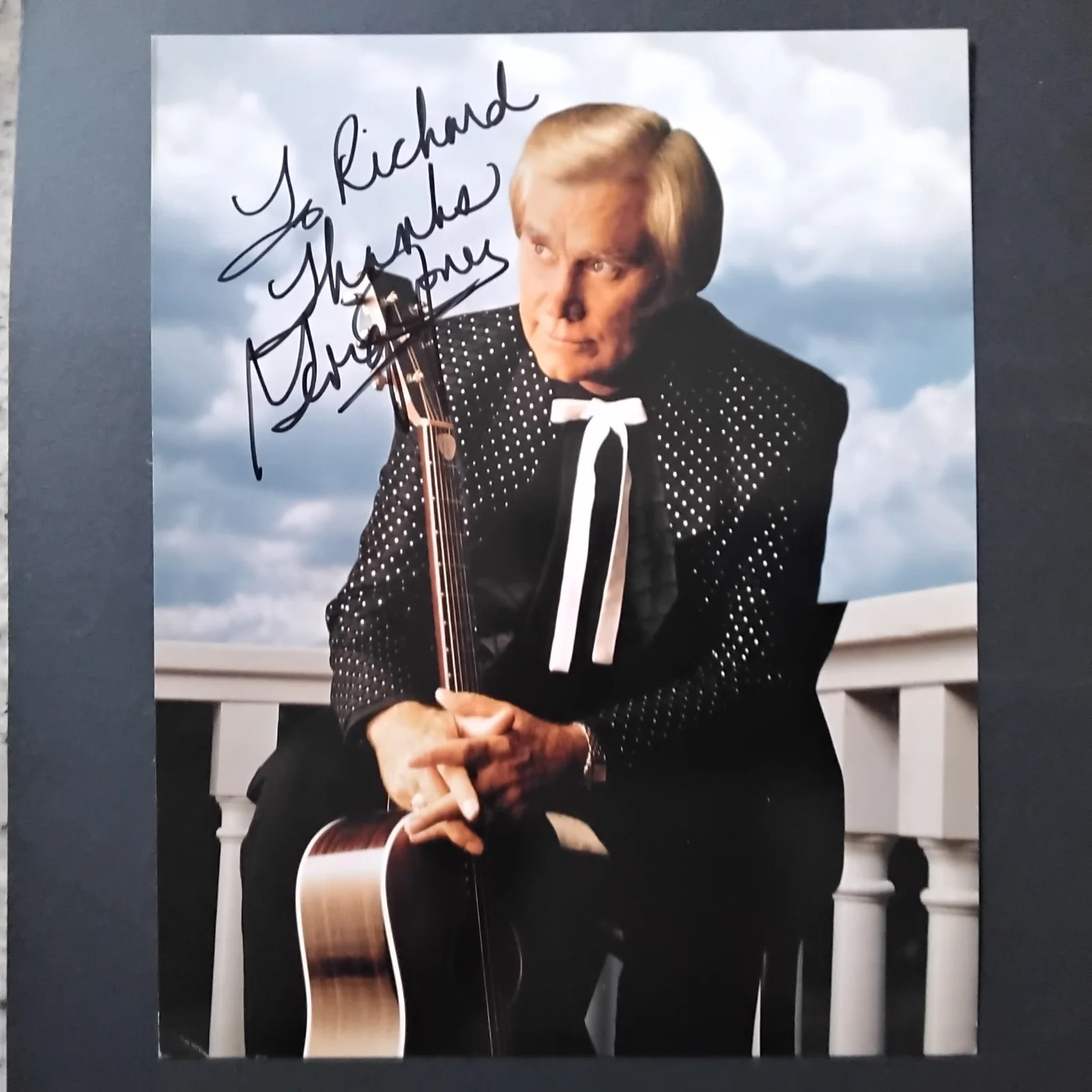 George Jones SIGNED Photo Singer Tammy White Lightning Tender Years Stopped Luv, изображение 2