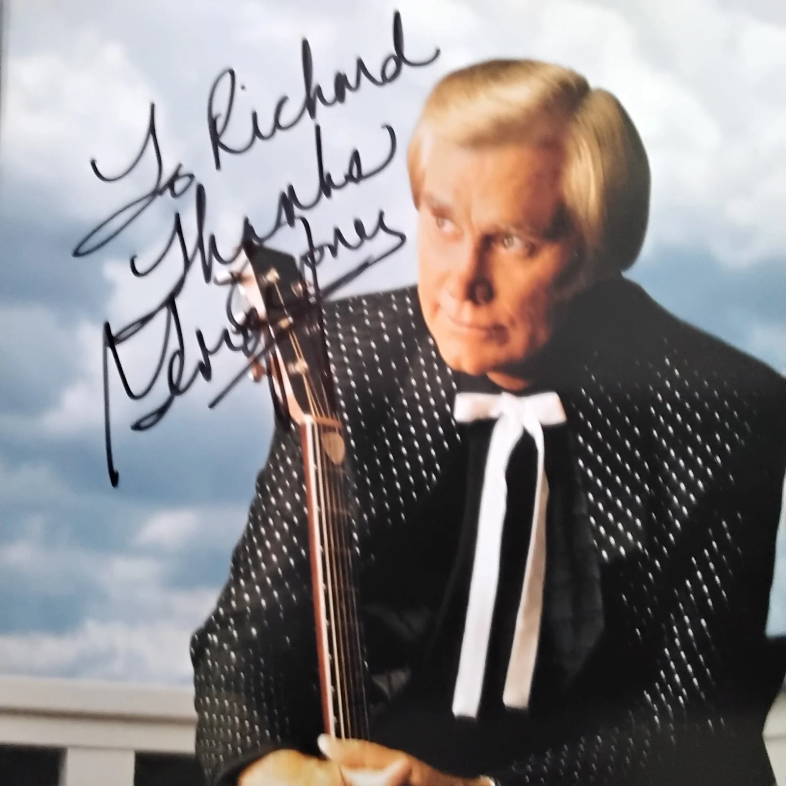 George Jones SIGNED Photo Singer Tammy White Lightning Tender Years Stopped Luv, изображение 3