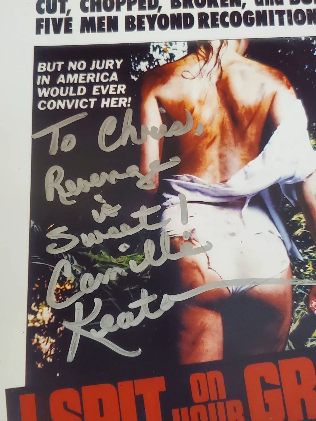 Signed 8x10 Movie Poster Camille Keaton I Spit On Your Grave Authentic, image 2