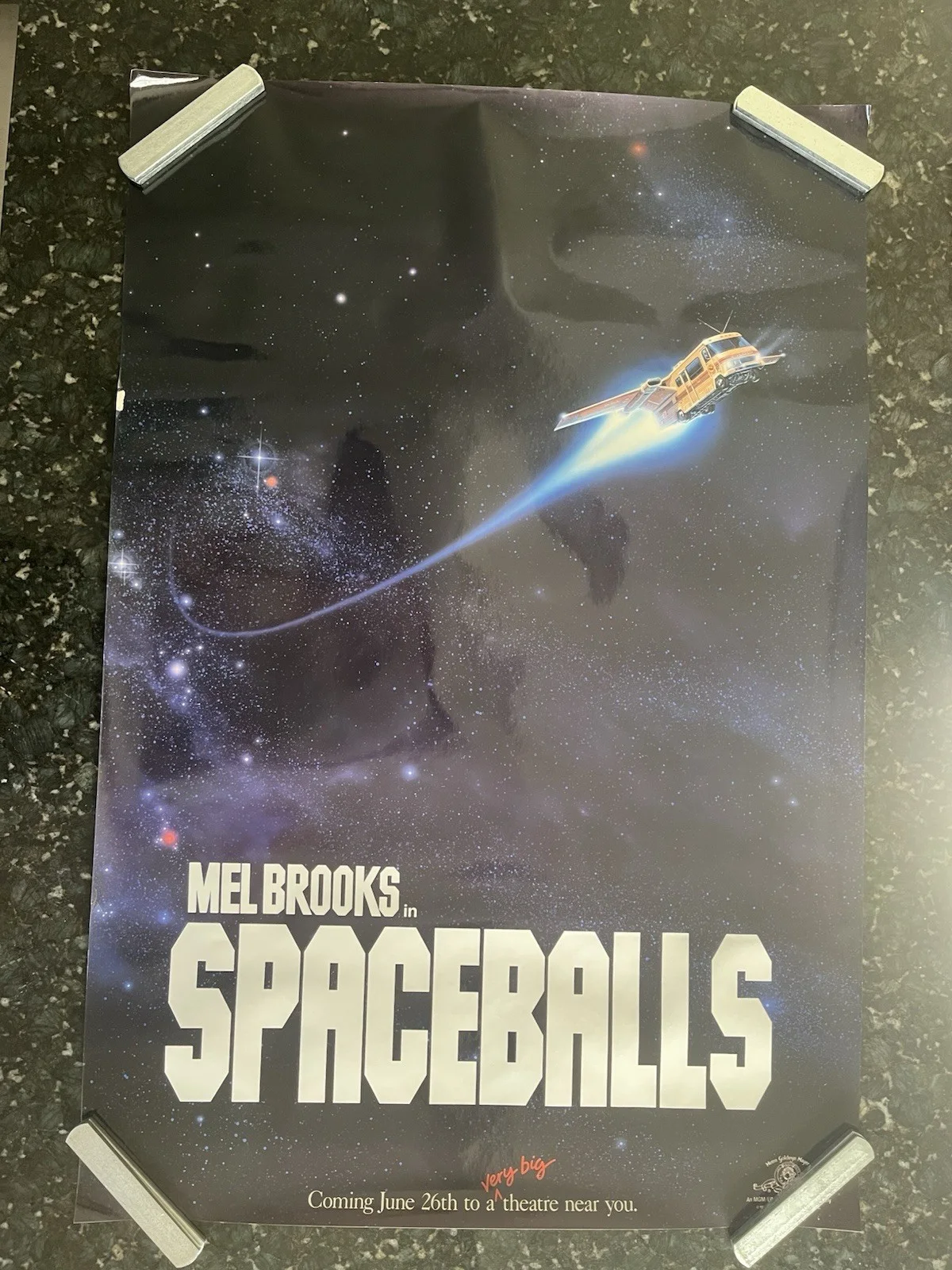 Daphne Zuniga, Stephen Tobolowsky — SPACEBALLS Original Teaser 1986 1987 27 x 40 Poster Movie Glossy