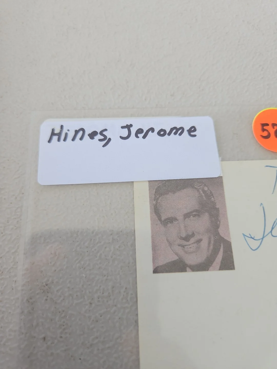 Jerome Hines Signed 4x6 index card. opera singer, image 3