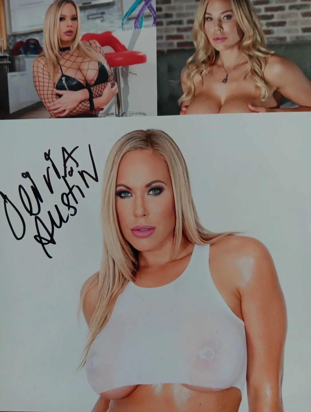 Olivia Austin — Olivia Austin autograph 8x10 photo Signed Adult Model COA