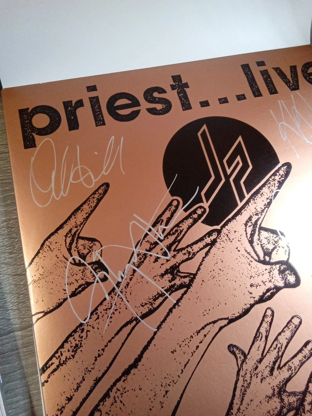 Judas Priest Multi Signed Halford, Downing, Hill & Tipton Album Cover JSA COA, изображение 3