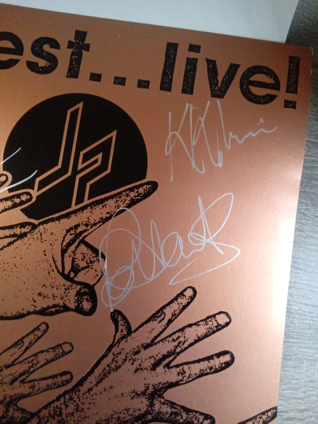 Judas Priest Multi Signed Halford, Downing, Hill & Tipton Album Cover JSA COA, изображение 4