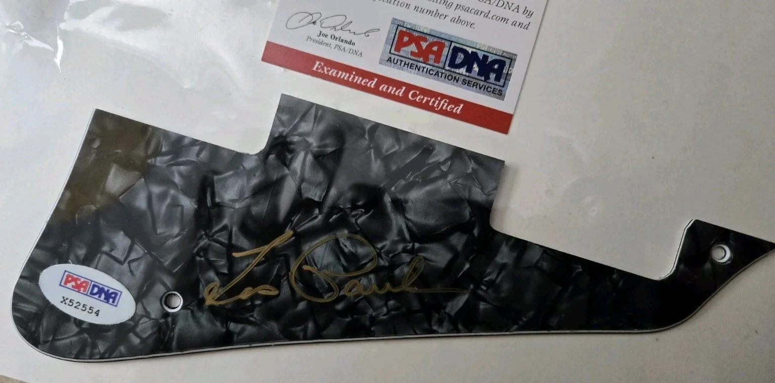 Les Paul Signed Les Paul Pickguard PSA/DNA #X52554 Certificate of Authenticity, изображение 3