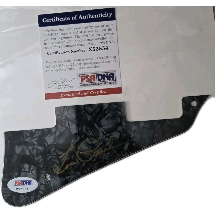 Les Paul Signed Les Paul Pickguard PSA/DNA #X52554 Certificate of Authenticity, изображение 4