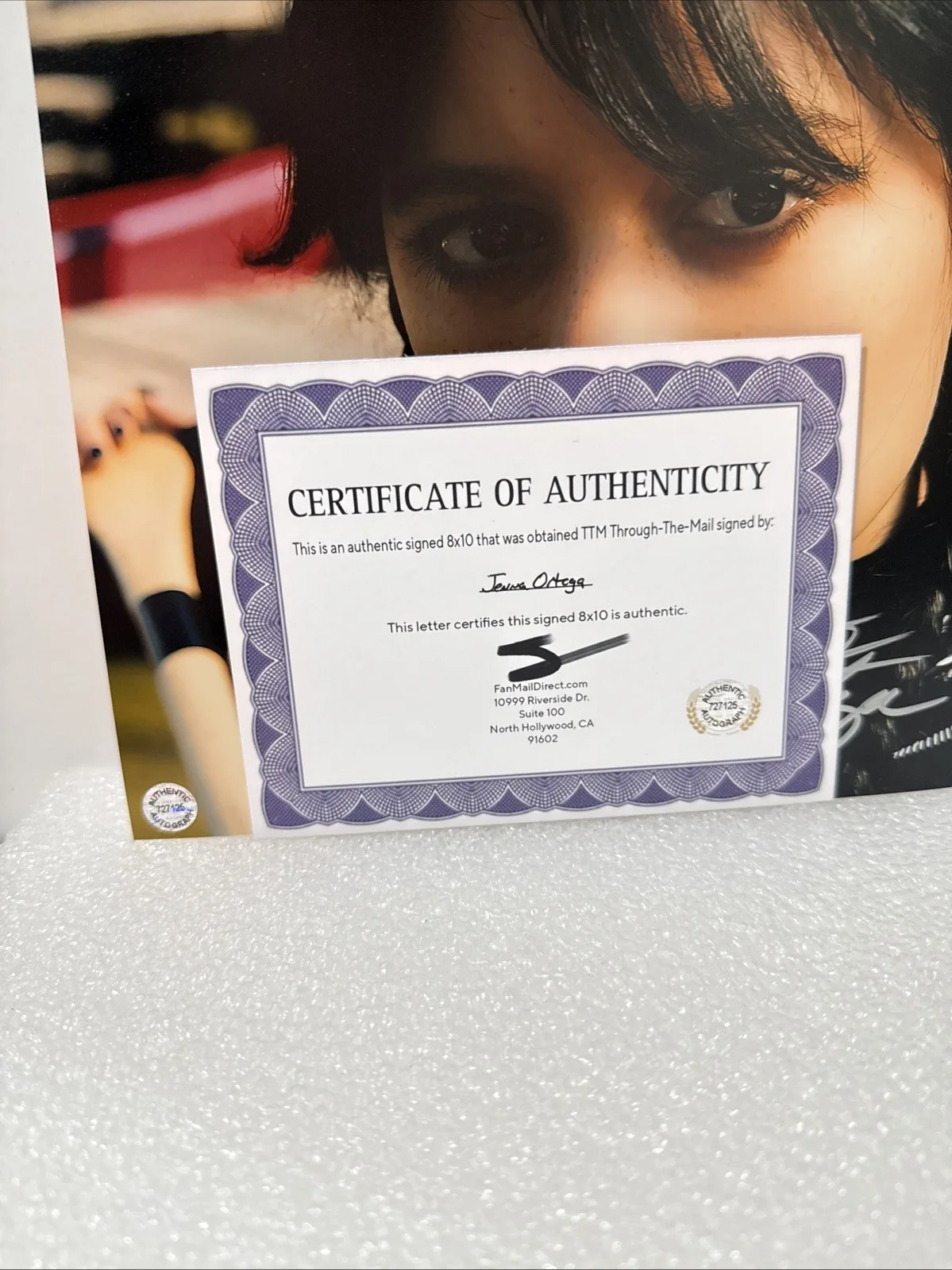 Jenna Ortega (Actress) Signed Autographed 8x10 glossy photo - AUTO with COA, image 2