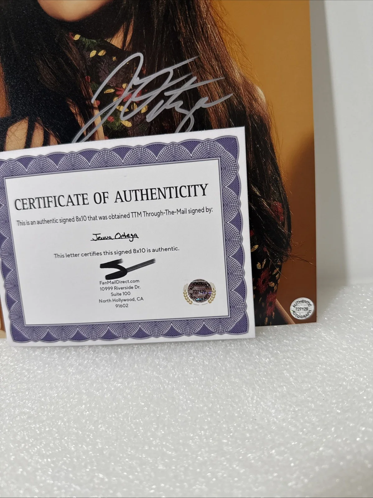 Jenna Ortega (Actress) Signed Autographed 8x10 photo - AUTO COA, image 2