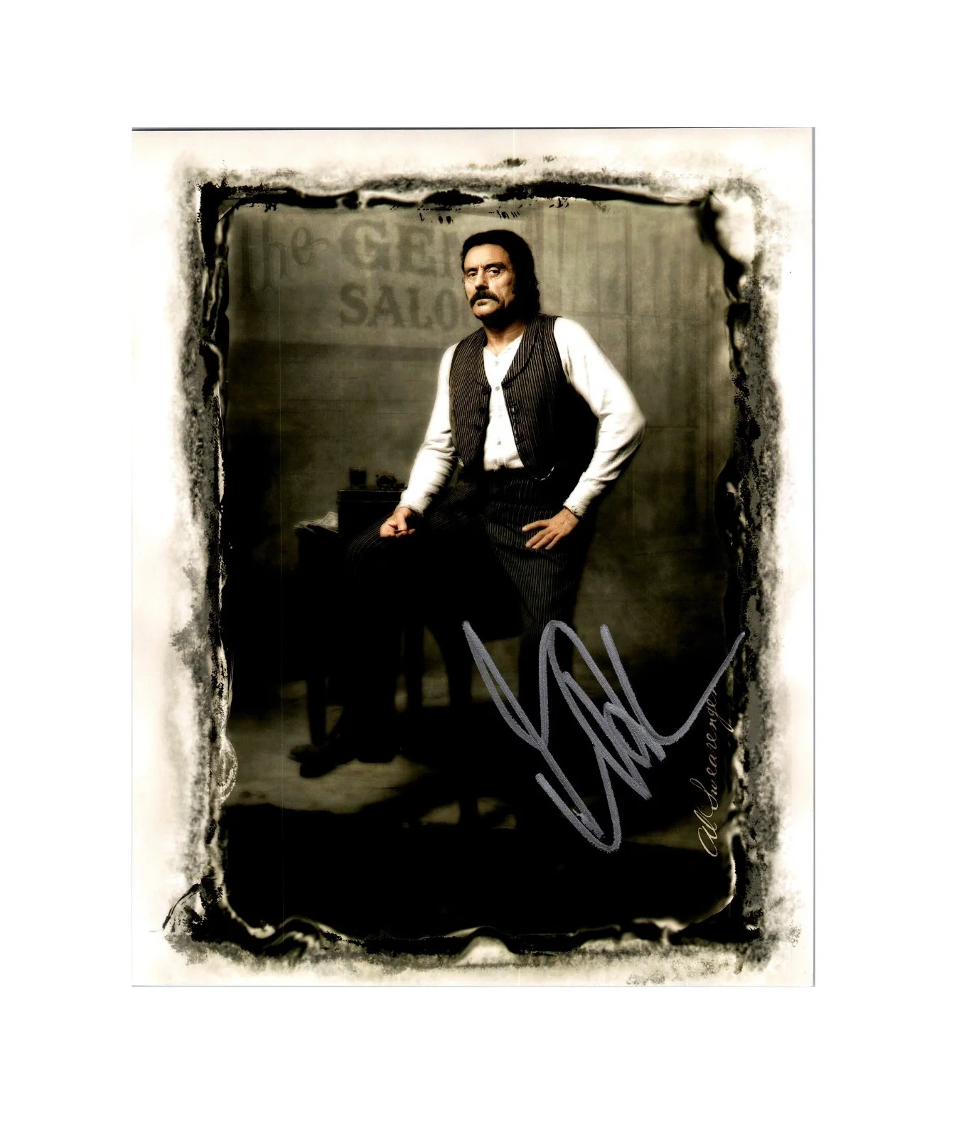 Ian Mcshane — Ian Mcshane Signed Autograph Deadwood 8x10 Photo with Exact Photo Proof, изображение 3