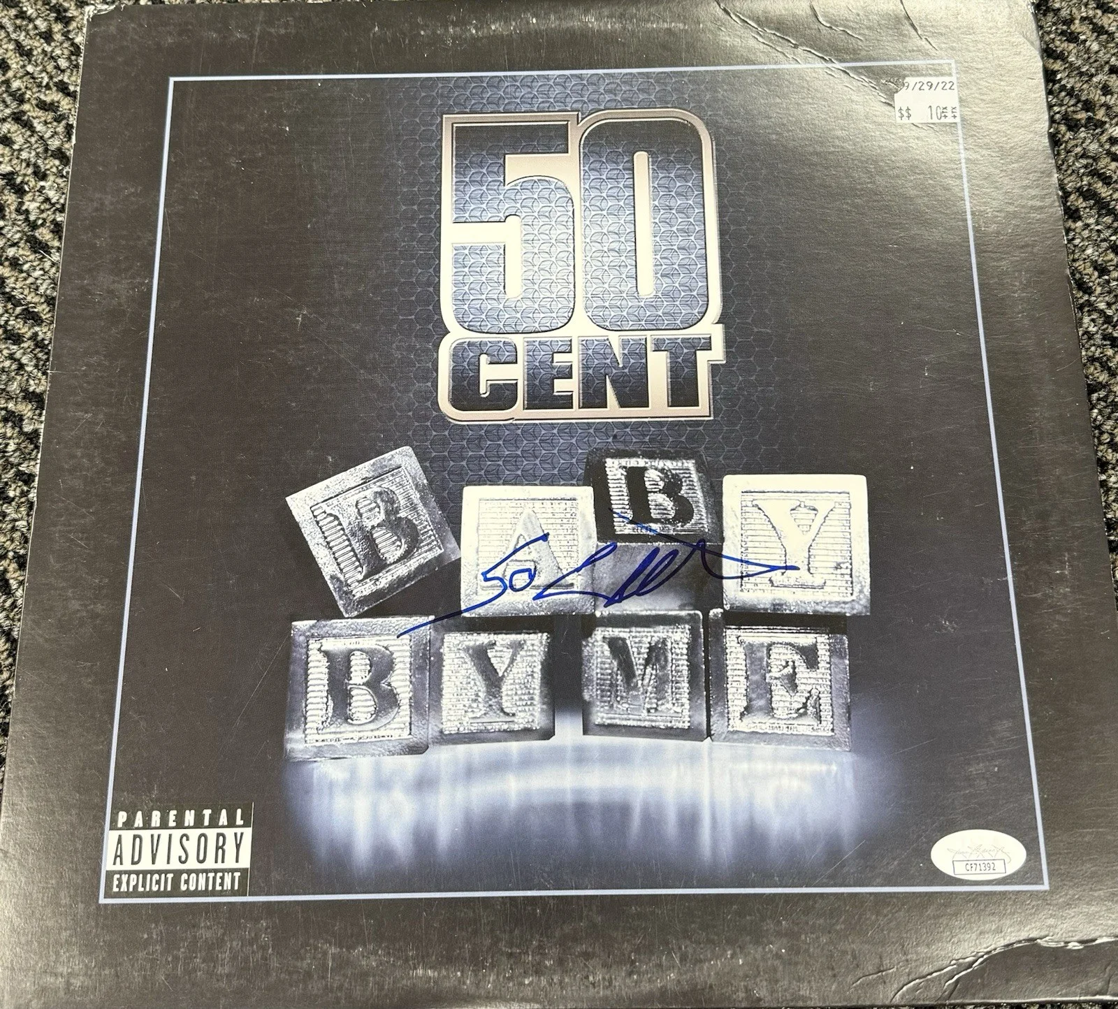 50 Cent Curtis Jackson Signed Autograph Baby By Me Vinyl Album Cover JSA COA, изображение 3