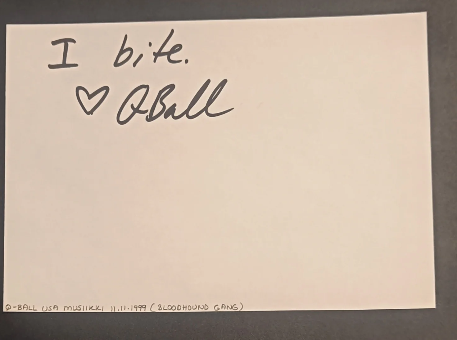 Jimmy Pop, Evil Jared, DJ Q-Ball, Lupus — Bloodhound Gang signed,autographed 4 members on paper,Jimmy Pop,Lupus,Evil Jared, image 5