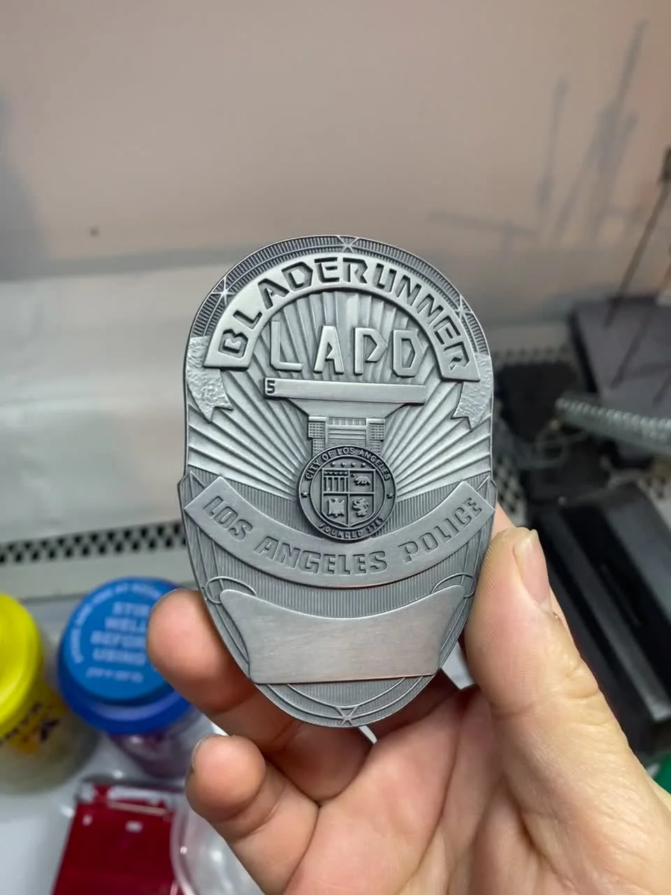 Cold Cast Bladerunner 2049 Resin Badge Fanmade Replica, image 2