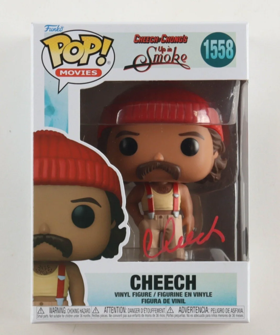 CHEECH AND CHONG — Cheech Marin Signed Funko 1558 Up in Smoke Authentic Autograph Beckett BAS COA