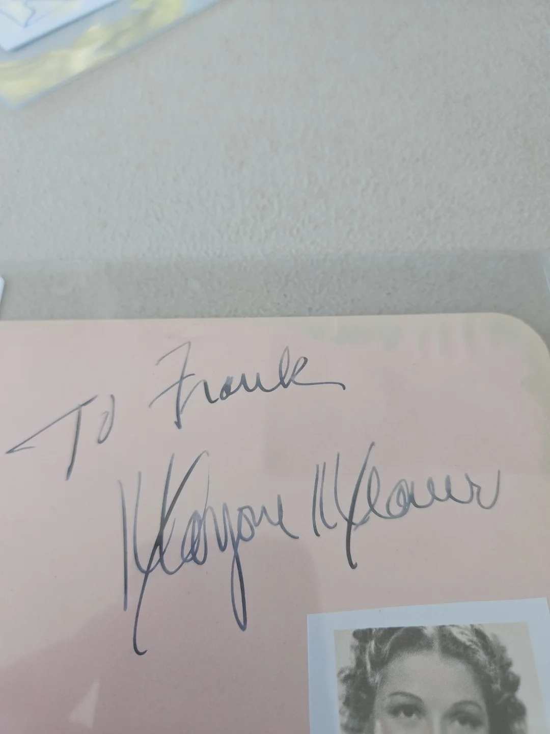 margorie weaver — Margorie Weaver Signed Piece Of Paper. 1930's - 50's Actress, изображение 2