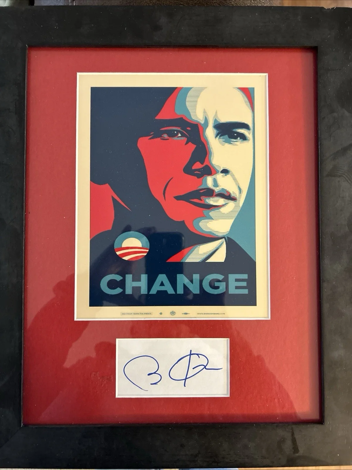 President Barack Obama Autographed Signed 11x14 Framed Photo Change, изображение 3