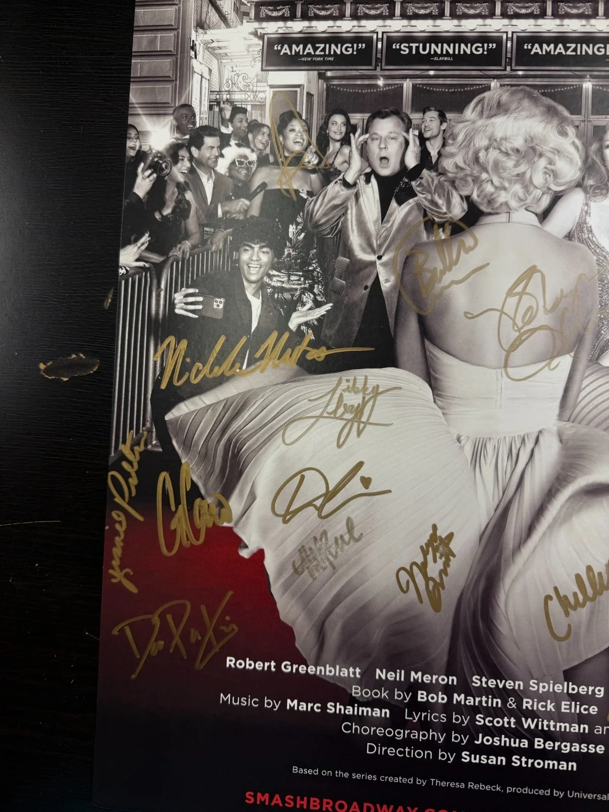 Entire Cast — Full Signed Cast Poster for the Broadway Show Smash with Playbill, image 3