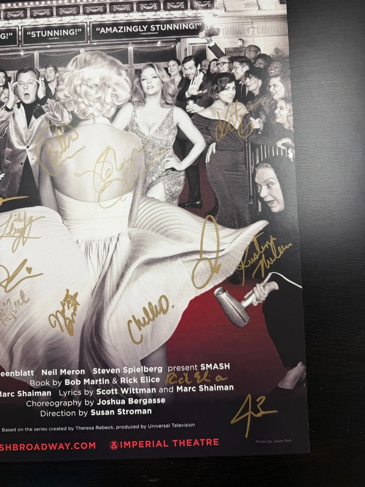 Entire Cast — Full Signed Cast Poster for the Broadway Show Smash with Playbill, image 4
