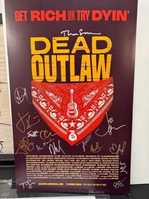Andrew Durand, Jeb Brown, Julia Knitel, more — Dead Outlaw signed Broadway Poster 14x22 Window Card & Playbill Andrew Durand +7, изображение 4