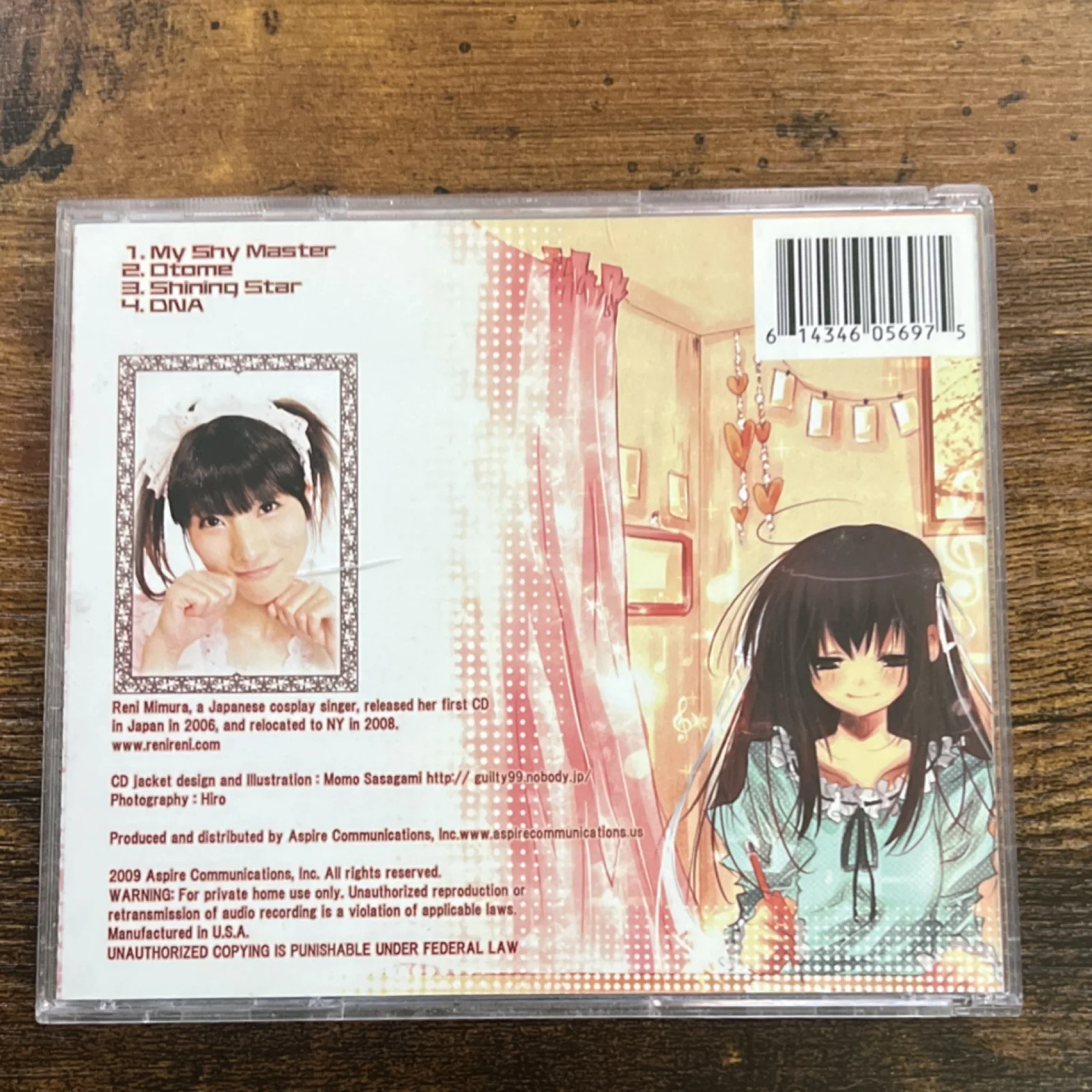 Reni Mimura Signed CD & Booklet Japanese Cosplay Singer Autographed Original, image 3
