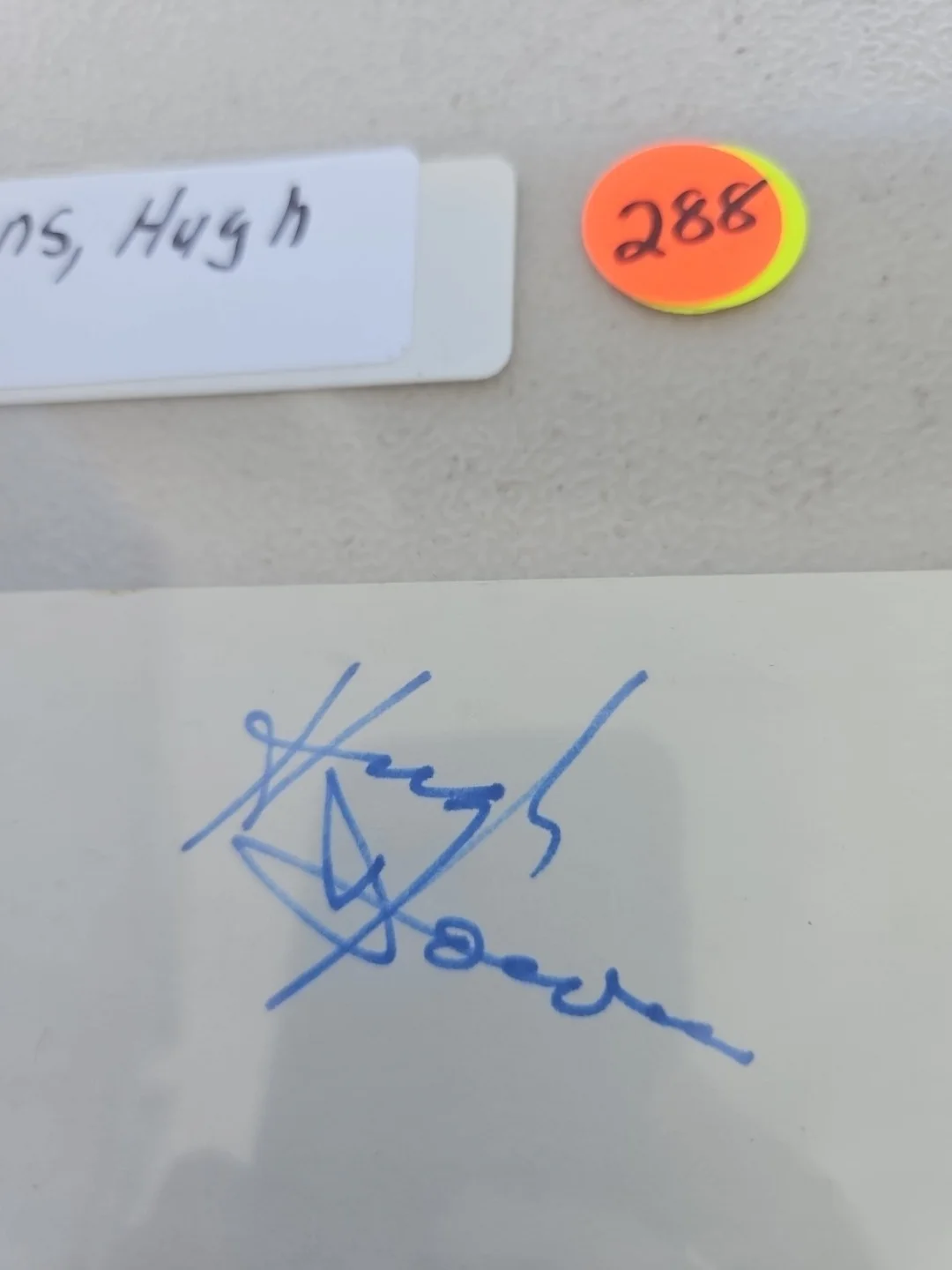 hugh downs — Hugh Downs Signed 3x5 Index Card. Tv/Radio Personality, изображение 2