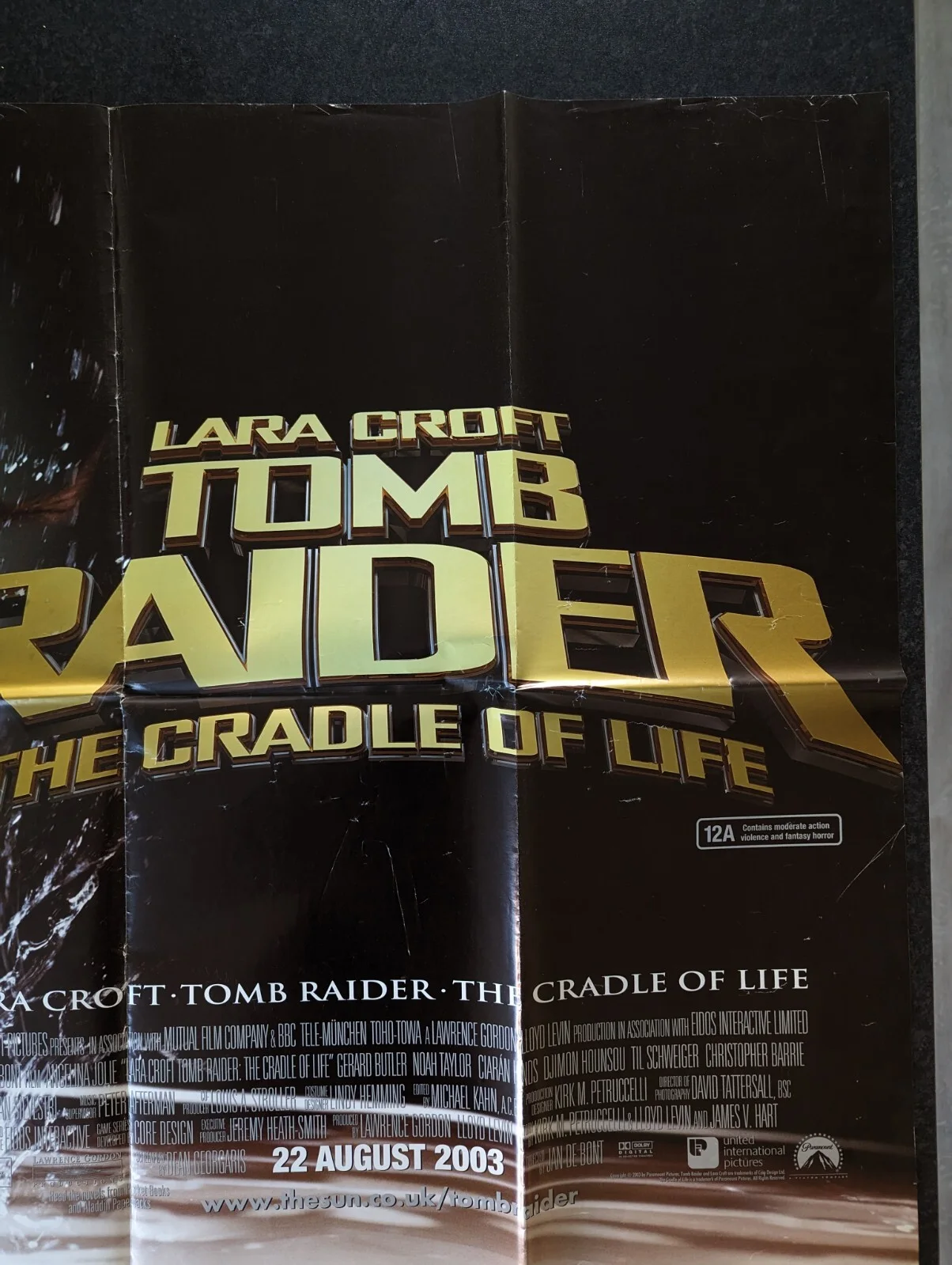 TOMB RAIDER - THE CRADLE OF LIFE - UK QUAD (30"x 40") ORIGINAL CINEMA POSTER, изображение 4